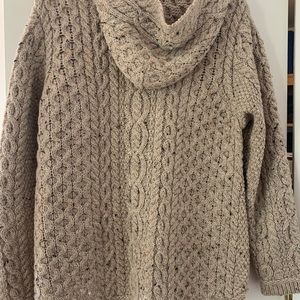 Size L Merino wool hoodie - Aran Mor